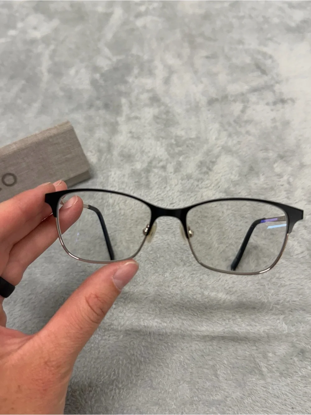 Eco Daisy BGLD Eyeglasses FRAMES ONLY Black Gold W/ Case 49-16-140